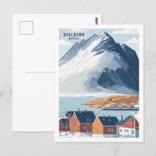 Svalbard Norwegen Berühmter Reiseort Postkarte