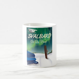 Svalbard Norwegen Nordlichter Reiseplakat Kaffeetasse