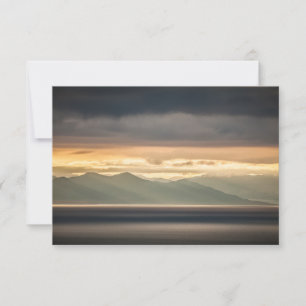 Svalbard Sonnenuntergang Landschaftsfoto Karte