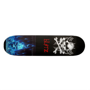 svart, Schädelknochen, BlueFireSkullSign, Skateboard