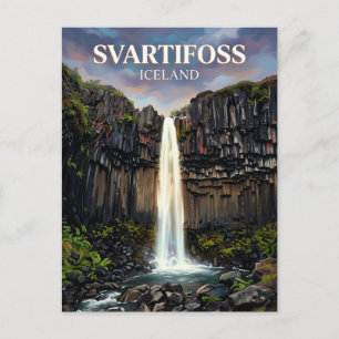Svartifoss Island Postkarte