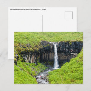 Svartifoss Wasserfall im Skaftafell - Island Postkarte