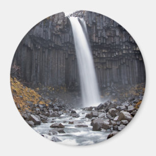 Svartifoss Wasserfall in Island runder Magnet