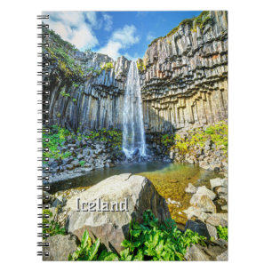 Svartifoss Wasserfall, Island Notizblock