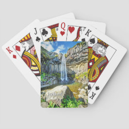 Svartifoss Wasserfall, Island Spielkarten