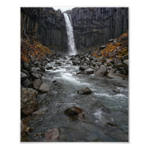 Svartifoss watervall im Island-Fotodruck Fotodruck