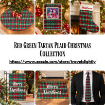Red Green Tartan Plaid Christmas Collection