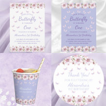 PINK FLORAL BUTTERFLY 1ST BIRTHDAY