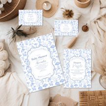 Toile De Jouy Mushrooms Woodland  Baby Shower