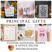 Principal Gifts – Notepads, Shirts & Office Decor