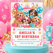 cute cats invitation, cats and cake, kitten first 