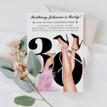 Pink Bow & Cocktails Coquette Modern 30th Birthday