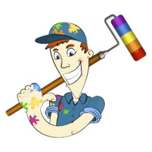 Unique business cards for painter and paint job