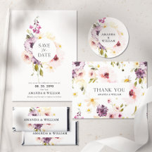 Romantic Watercolor Floral Wedding Collection
