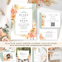 Peach Floral Delight and Sage Green Collection