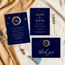 Sun and Moon Elegant Monogram Wedding Collection