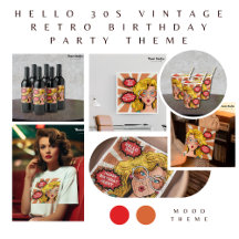 Hello 30s Woman Vintage Retro 90s Fun Birthday