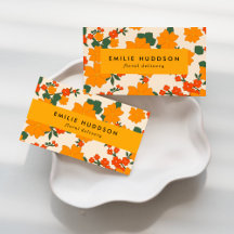 Orange Flowers Business Cards Collection