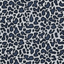 pat - LEOPARD Skin Denim Blue on Grey Background