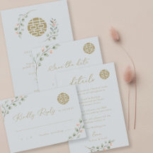 Dusty Blue Eucalyptus Elegant Chinese Wedding 