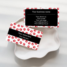 Red Paws Business Cards Collection