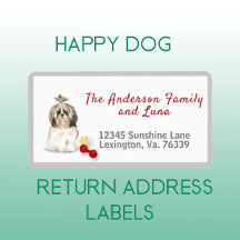 HAPPY DOG RETURN ADDDRESS LABELS COLLECTION