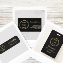 Black Gold Logo Business Templates and Supplies