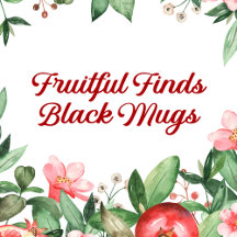 Black and Pink Christmas Wreath Mug