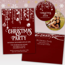 String Lights Christmas Party Supplies in Red