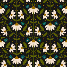 Cute white daisy pattern
