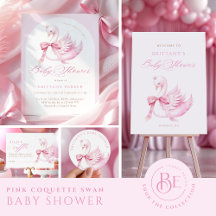 Coquette Swan Princess Baby Shower