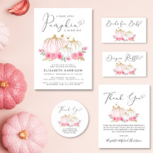 Sweet Little Pumpkin Pink Floral Baby Girl Shower