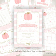 Preppy Pink Pumpkin Baby Shower