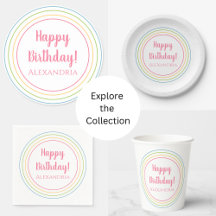 Happy Birthday Rainbow Colors Birthday Party