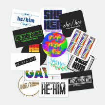 LGBTQIA+/Gender Pronouns Stickers