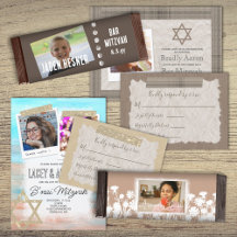 Natural Beige Gold Silver Bar Mitzvah Bat Mitzvahs