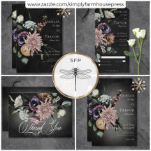 Dark Gothic Mysterious Muted Floral Wedding