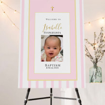 Elegant Pink Gold Baptism