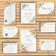 Rustic Soft Sunflowers Wedding Suite
