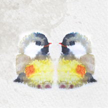 Kleine Vögel im Aquarell-Design