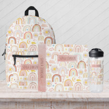 Cute Colorful Rainbows and Daisy Flowers Abstract