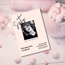 Blush Pink Feminine Photo Birthday 