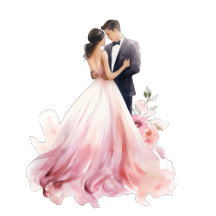 Pink Alcohol Ink Floral Church Wedding