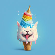 Ice Cream Cat Birthday Gift