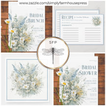 Rustic Daisies & Blue Floral Bridal Shower