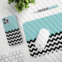 Black Zigzag, Blue - Home Decor and Accessories