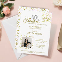 50 & Fabulous Gold Birthday Party Collection