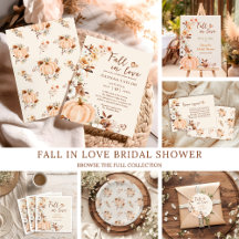 Fall in Love Pumpkin Floral Bridal Shower