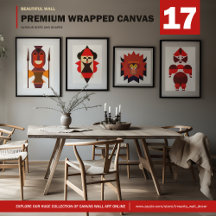 Different Character Canvas Print Wall Art 