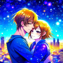 Ethereal Anime Couple Romantic Gifts and Cards